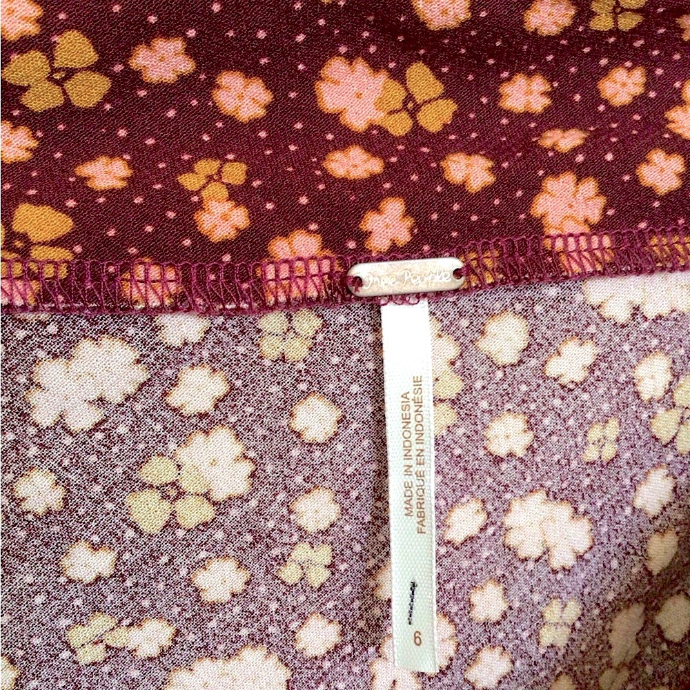 Free People IRL Floral Skirt NWOT - Picture 8 of 8